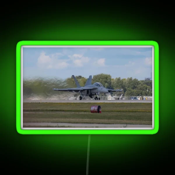 F18E Growler Take Off RGB Neon Sign