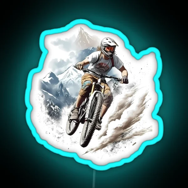 Fabio Wibmer Mountain Bike Riding RGB Neon Sign