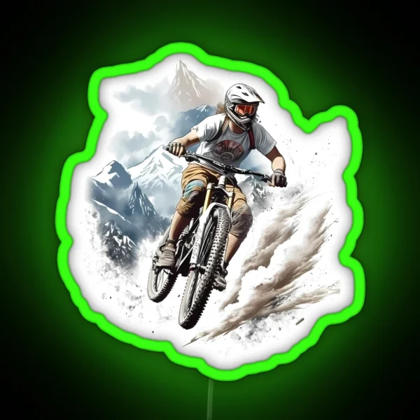 Fabio Wibmer Mountain Bike Riding RGB Neon Sign