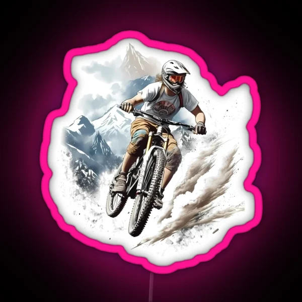 Fabio Wibmer Mountain Bike Riding RGB Neon Sign
