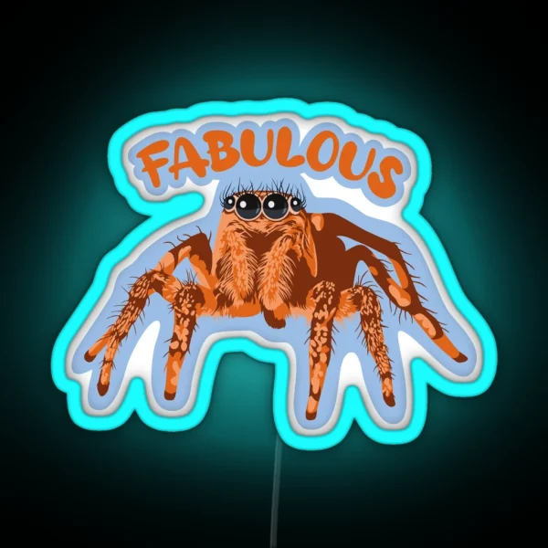 Fabulous Jumping Spider RGB Neon Sign
