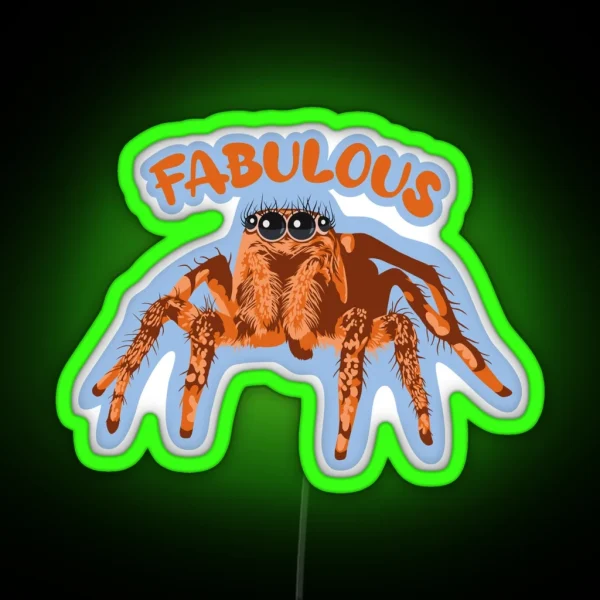 Fabulous Jumping Spider RGB Neon Sign