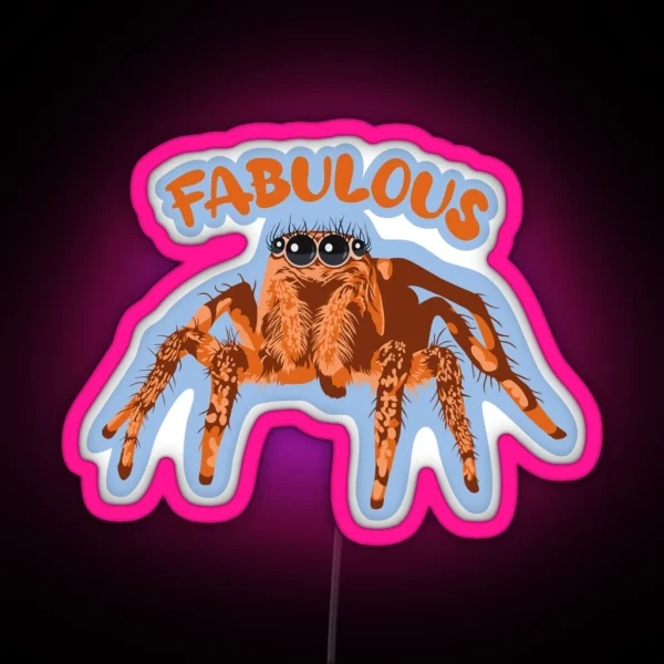 Fabulous Jumping Spider RGB Neon Sign