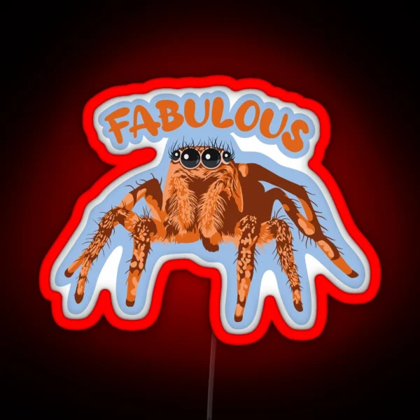 Fabulous Jumping Spider RGB Neon Sign