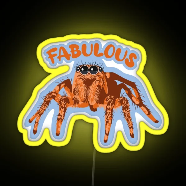 Fabulous Jumping Spider RGB Neon Sign