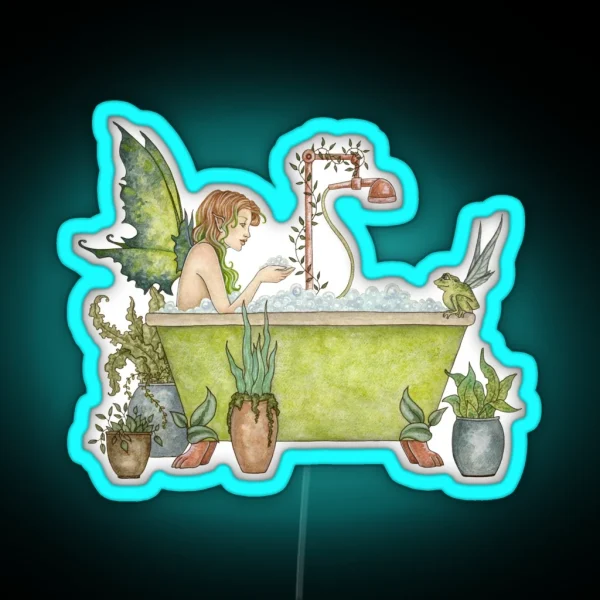 Fairies Love Bubble Baths RGB Neon Sign