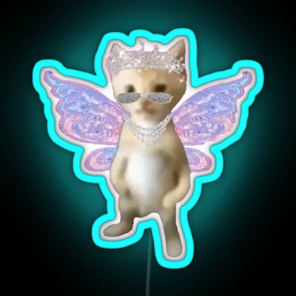 Fairy Cat Cool RGB Neon Sign