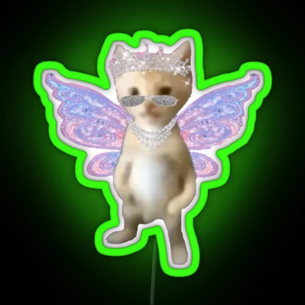 Fairy Cat Cool RGB Neon Sign