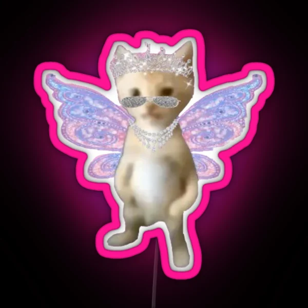 Fairy Cat Cool RGB Neon Sign