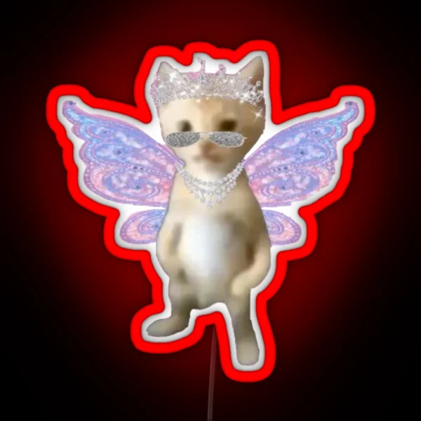 Fairy Cat Cool RGB Neon Sign