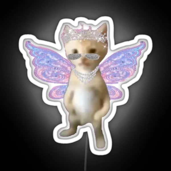 Fairy Cat Cool RGB Neon Sign