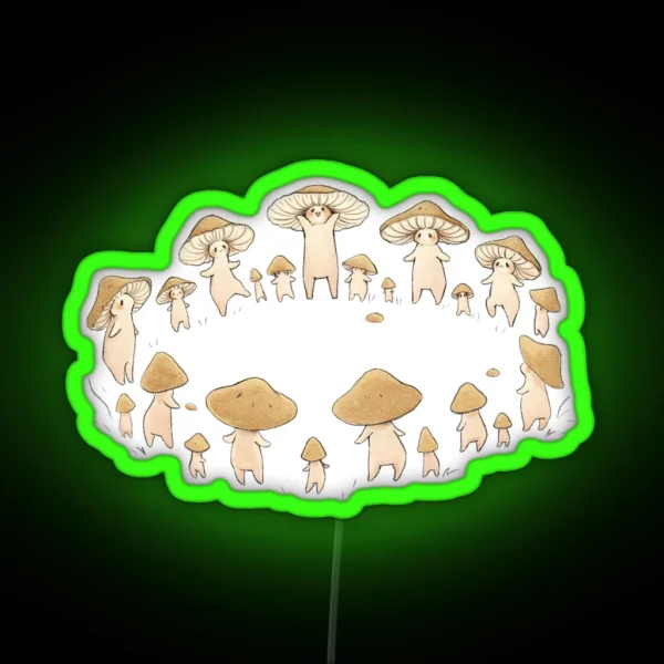 Fairy Ring Mushrooms RGB Neon Sign