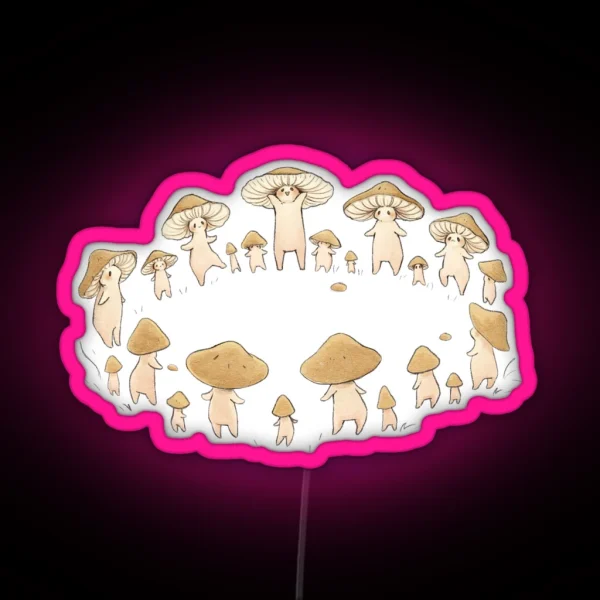 Fairy Ring Mushrooms RGB Neon Sign