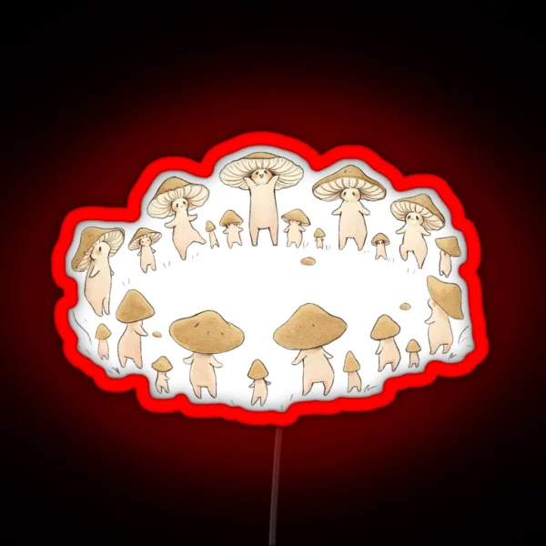 Fairy Ring Mushrooms RGB Neon Sign