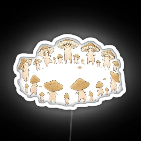 Fairy Ring Mushrooms RGB Neon Sign