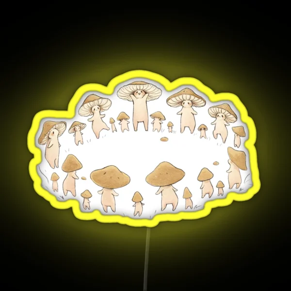 Fairy Ring Mushrooms RGB Neon Sign