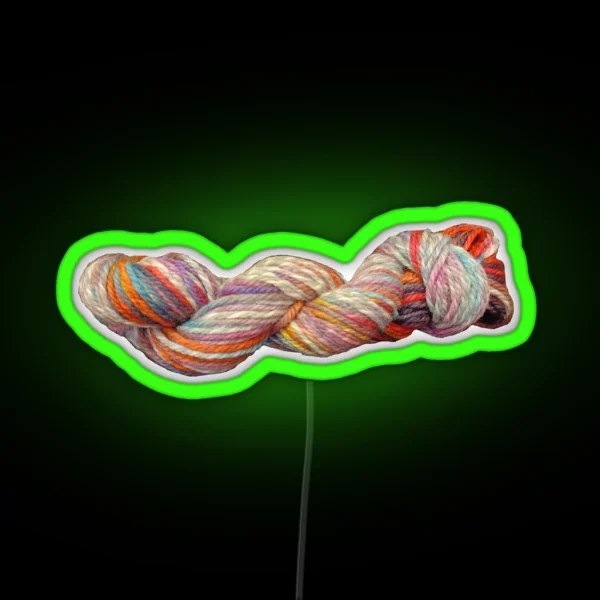Fall Colors Skein Of Yarn RGB Neon Sign