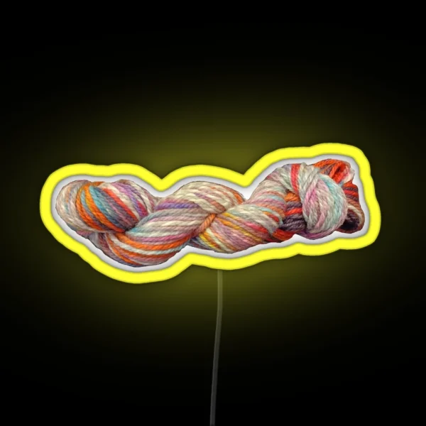 Fall Colors Skein Of Yarn RGB Neon Sign