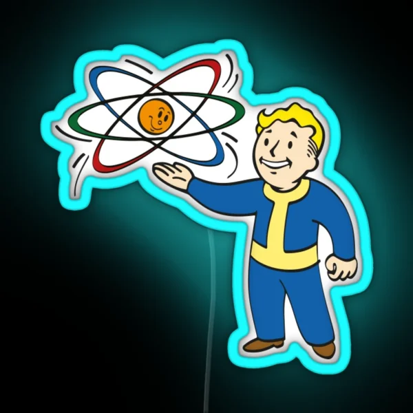 Fallout Nuclear Physicist Perk Vault Boy RGB Neon Sign