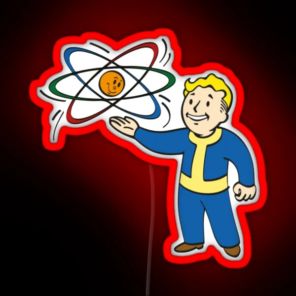 Fallout Nuclear Physicist Perk Vault Boy RGB Neon Sign