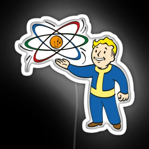 Fallout Nuclear Physicist Perk Vault Boy RGB Neon Sign