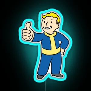 Fallout Vault Boy Thumbs Up RGB Neon Sign