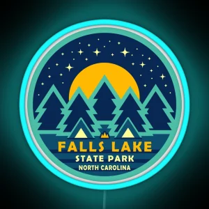 Falls Lake State Park Starry Sky Logo RGB Neon Sign