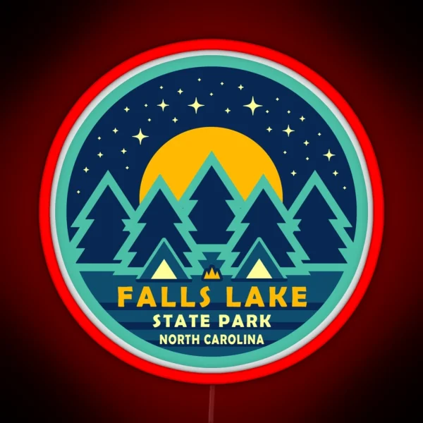 Falls Lake State Park Starry Sky Logo RGB Neon Sign