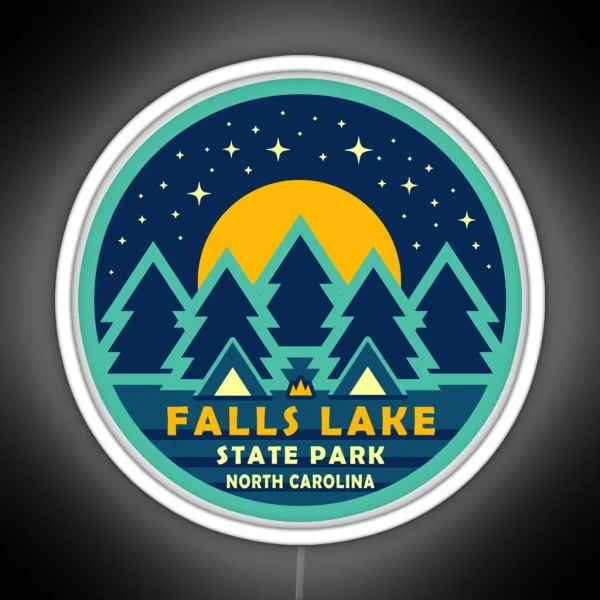 Falls Lake State Park Starry Sky Logo RGB Neon Sign