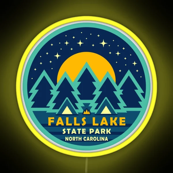 Falls Lake State Park Starry Sky Logo RGB Neon Sign