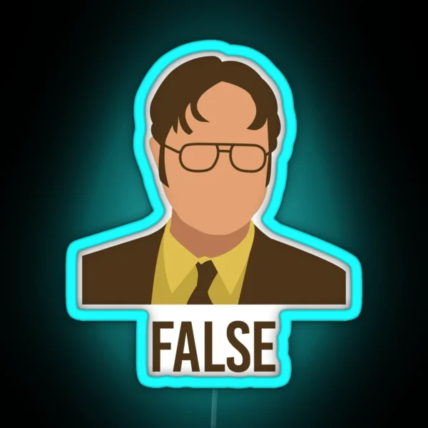 False Dwight RGB Neon Sign