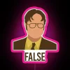 False Dwight RGB Neon Sign - Image 6