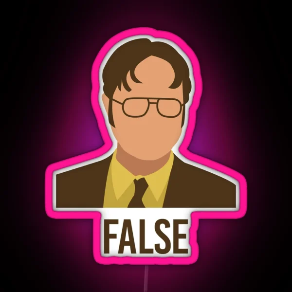 False Dwight RGB Neon Sign