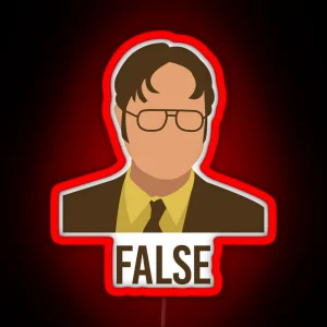 False Dwight RGB Neon Sign