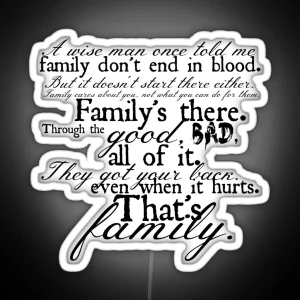 Family Don T End In Blood RGB Neon Sign