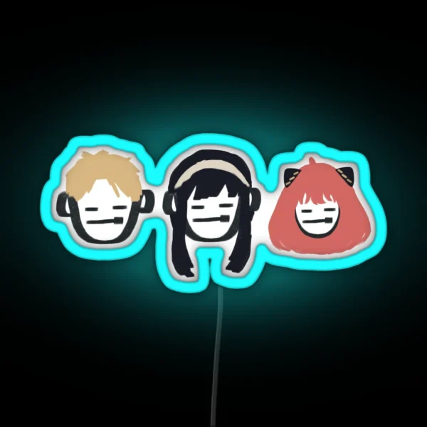 Family Spy Trio RGB Neon Sign