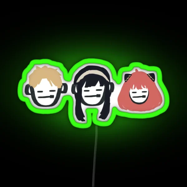 Family Spy Trio RGB Neon Sign