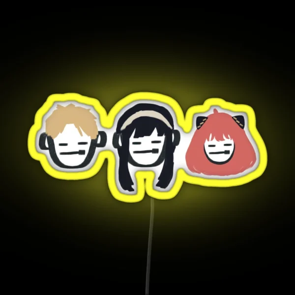 Family Spy Trio RGB Neon Sign