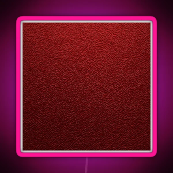 Fancy Red Leather Texture Animal Hide RGB Neon Sign