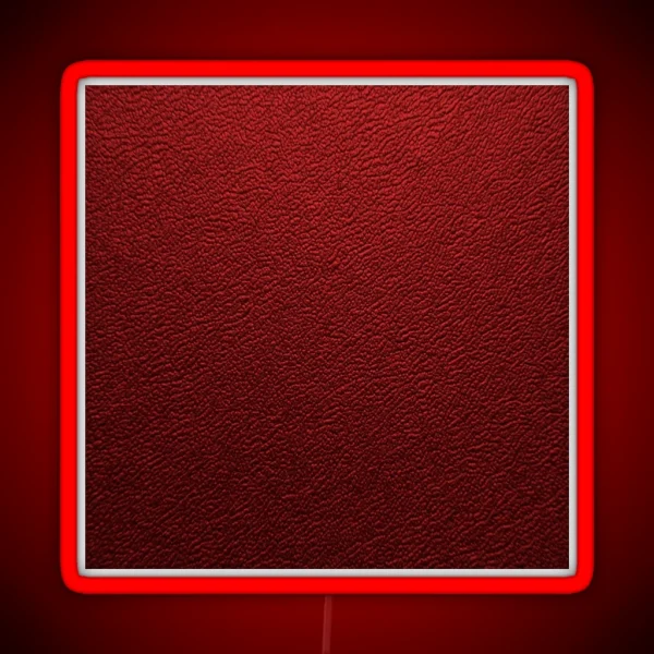 Fancy Red Leather Texture Animal Hide RGB Neon Sign