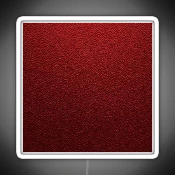 Fancy Red Leather Texture Animal Hide RGB Neon Sign