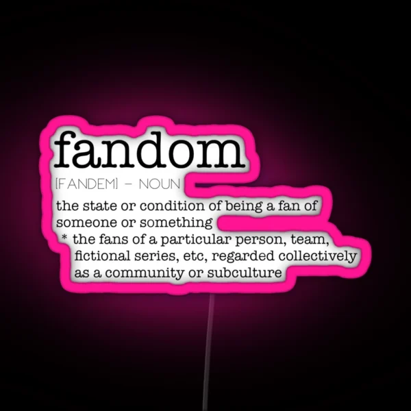 Fandom Noun RGB Neon Sign