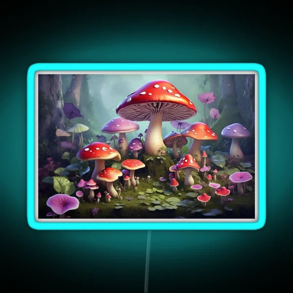 Fantasy Toadstools RGB Neon Sign