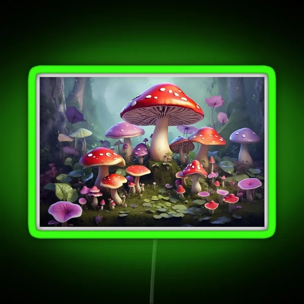 Fantasy Toadstools RGB Neon Sign