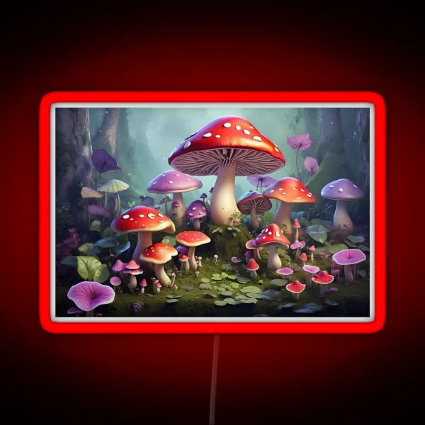 Fantasy Toadstools RGB Neon Sign