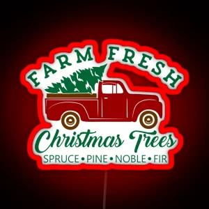 Farm Fresh Christmas Tree Farm RGB Neon Sign