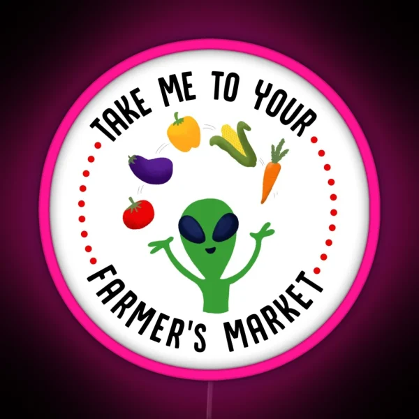 Farmer S Market Alien RGB Neon Sign