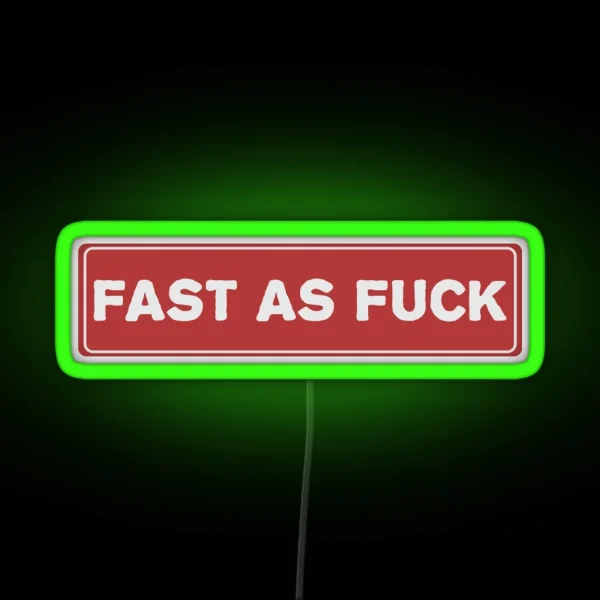 Fast As Fuck Cool Helmet Led Motorcycle RGB Neon Sign