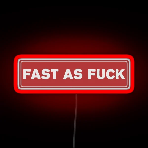 Fast As Fuck Cool Helmet Led Motorcycle RGB Neon Sign