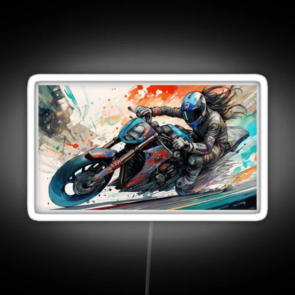 Fast Biker RGB Neon Sign